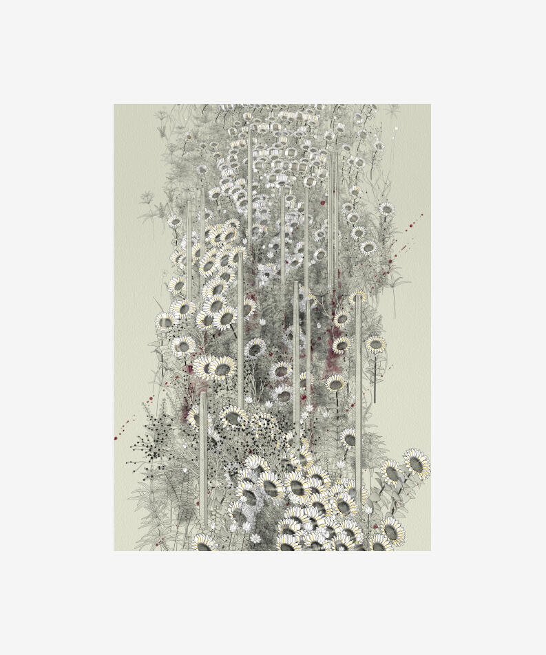 Michaël Zancan France Sunflowers, 2022 Code-based generative, editioned