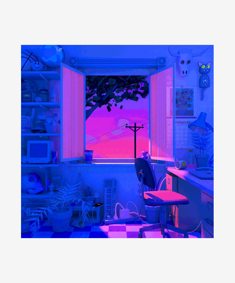 John Karel United States Open Window, 2023 3D-rendered, editioned